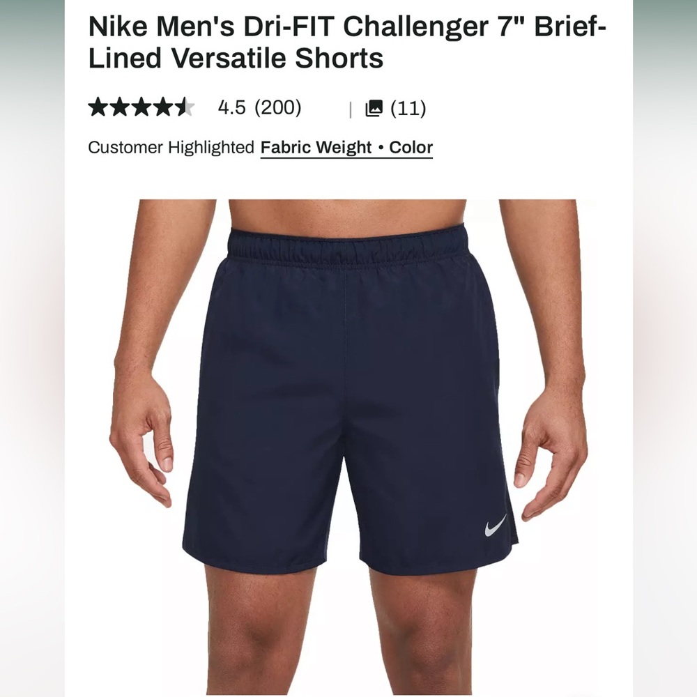 Nike Men's Dri-FIT Challenger Shorts 7”
Selling as a pair! - Picture 2 of 6